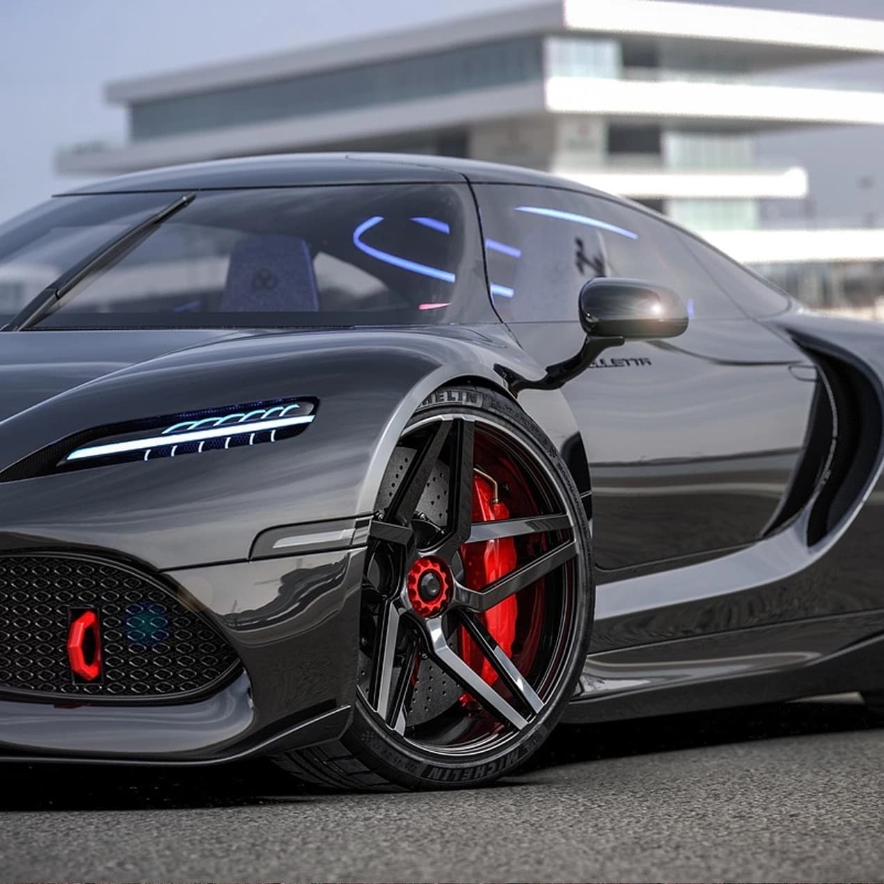 Carbon window film on sports car